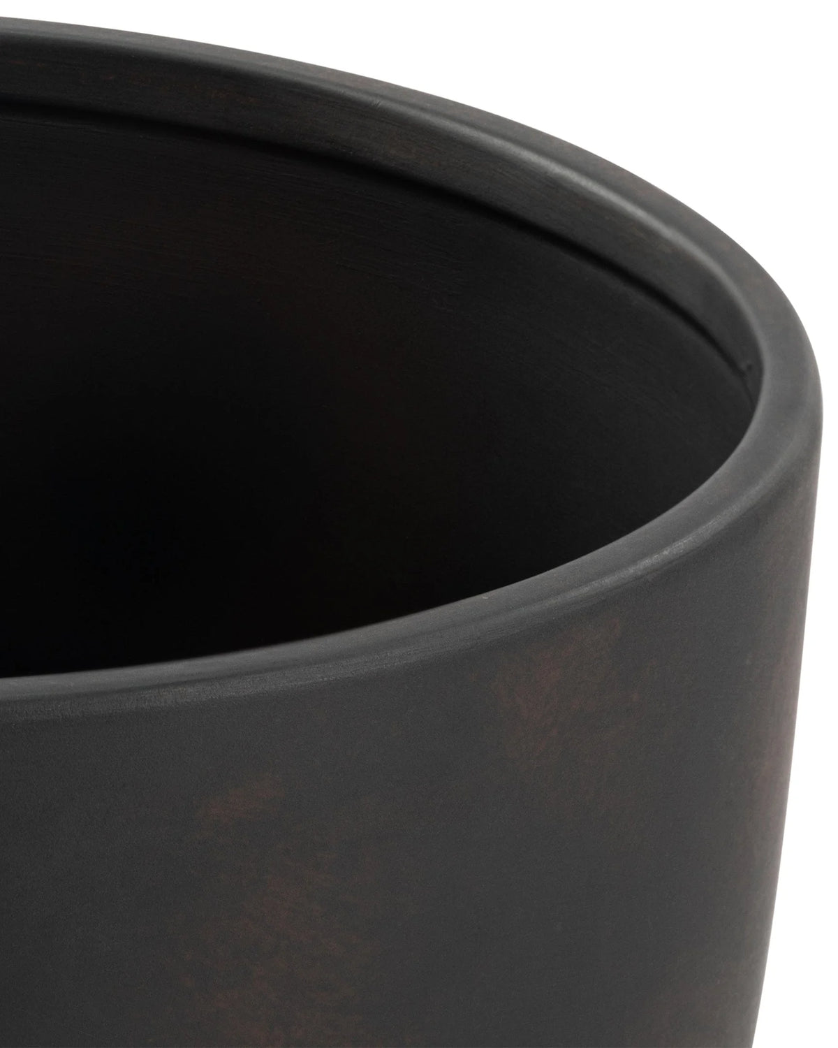 Axela form™ pot | dark brown painted ceramic - decor form | modern decorative vessel | madorne