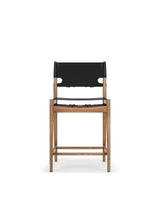 Axen™ counter stool | walnut-stained ash - black vegan leather - bar & stools axen | designer or | madorne