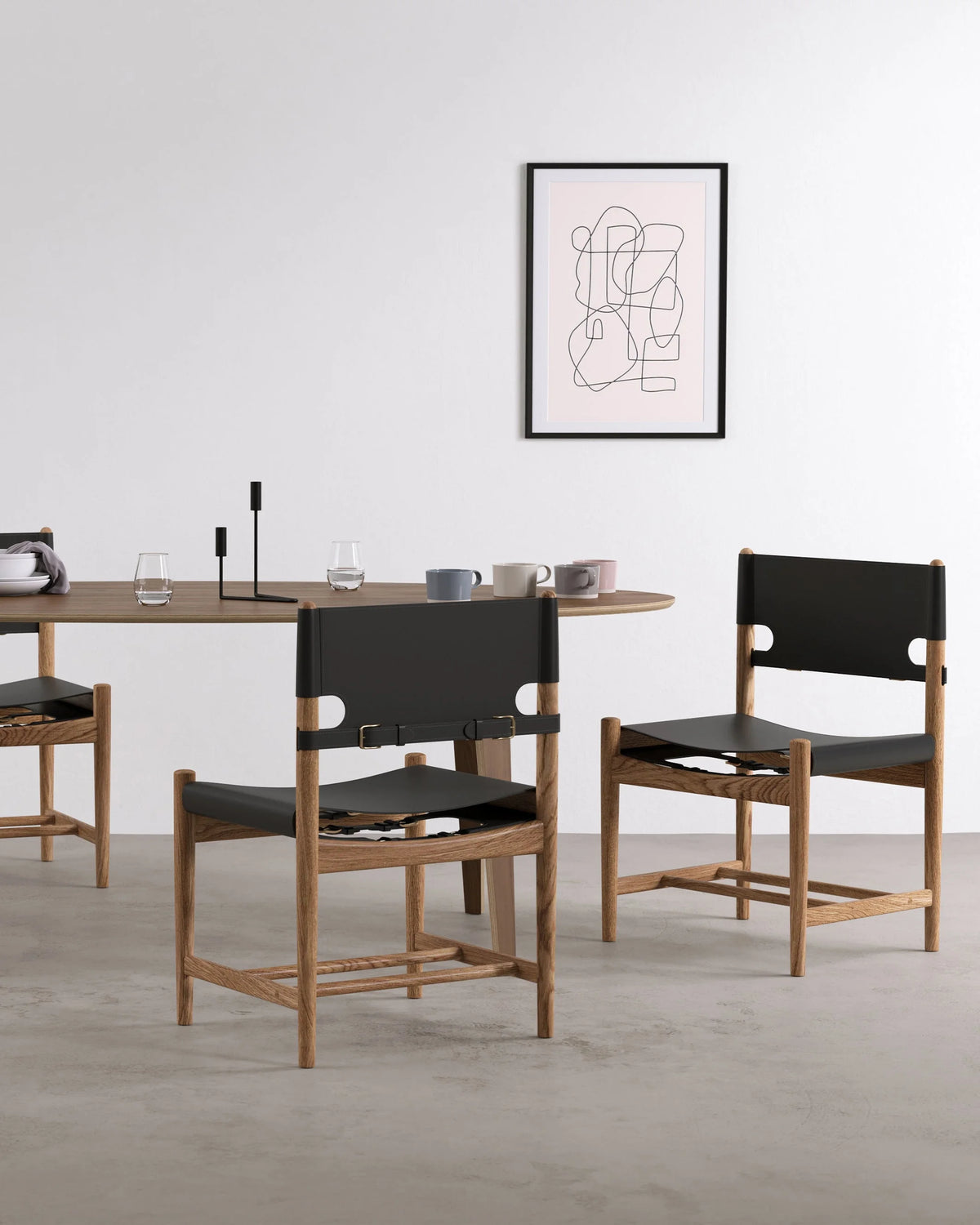 Axen™ side chair | walnut-stained ash - dining chairs axen inspired by spanish | madorne
