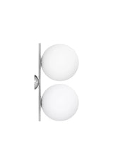 Balance 14™ double wall light | glass globes - chrome - lighting 14 | or ceiling | madorne