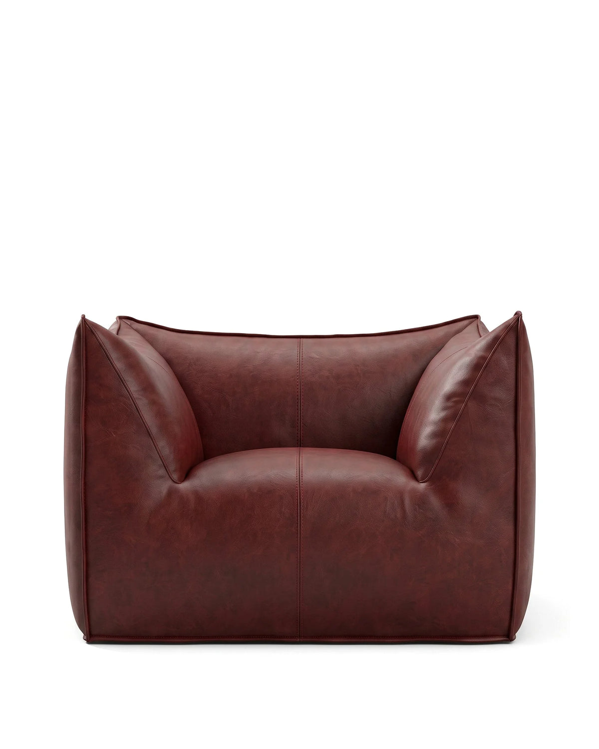 Bambola 72™ lounge chair | sculptural upholstery - oxblood vegan leather - chairs 72 | designer | madorne