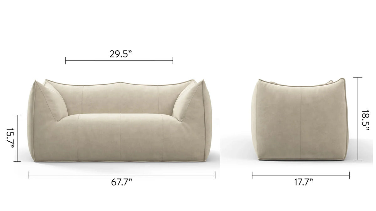 Bambola 72™ two-seater sofa | sculptural upholstery - 2 seaters 72 | designer | madorne