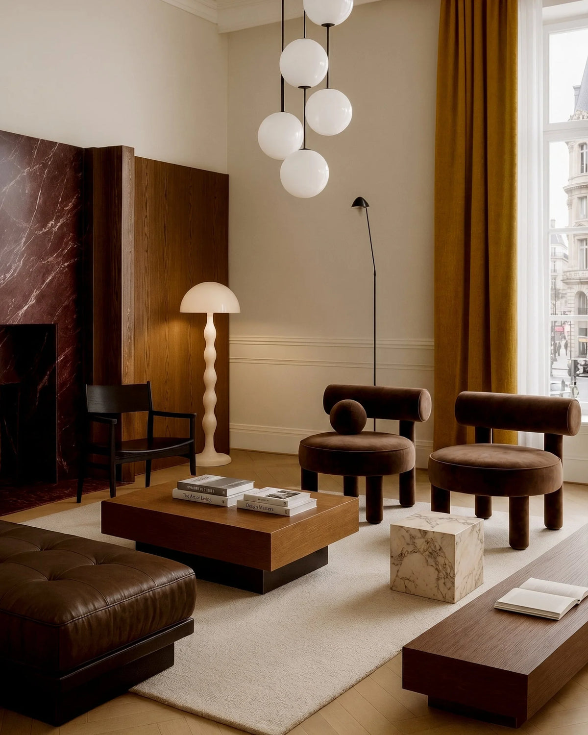 Bauhaus arc™ lounge chair | chocolate velvet - chairs low gropius cs1-inspired | madorne