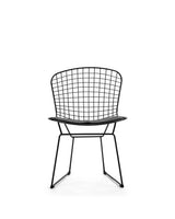 Berto sling 52™ side chair | leather and metal - black frame - dining chairs 52 inspired by bertoia
