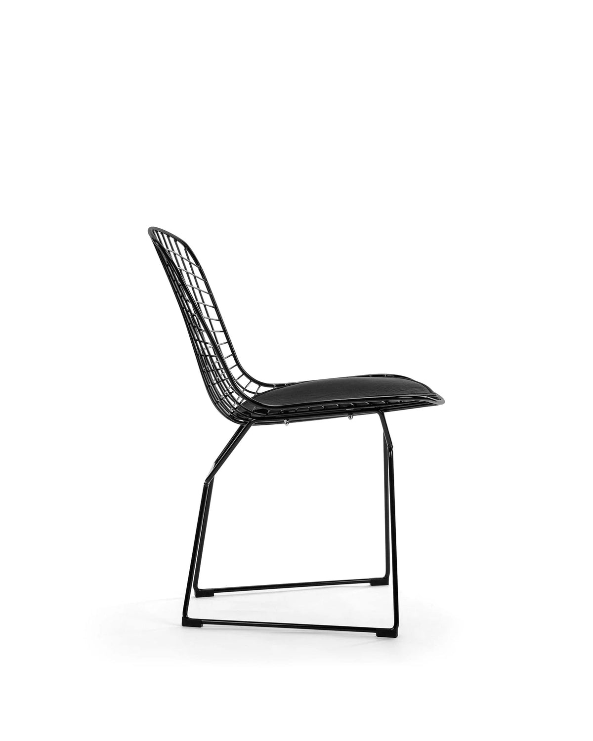 Berto sling 52™ side chair | leather and metal - dining chairs 52 inspired by bertoia