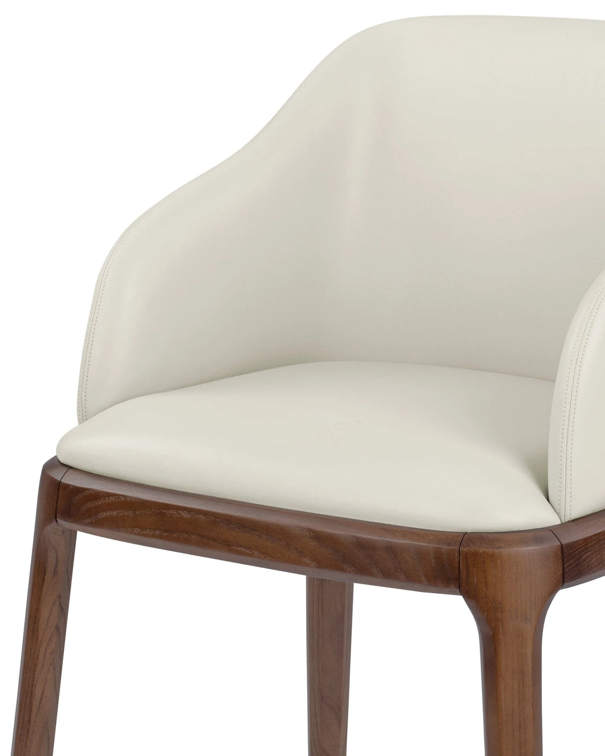 Blanc curve™ armchair | walnut-stained wood - dining chairs curve | designer chair | madorne