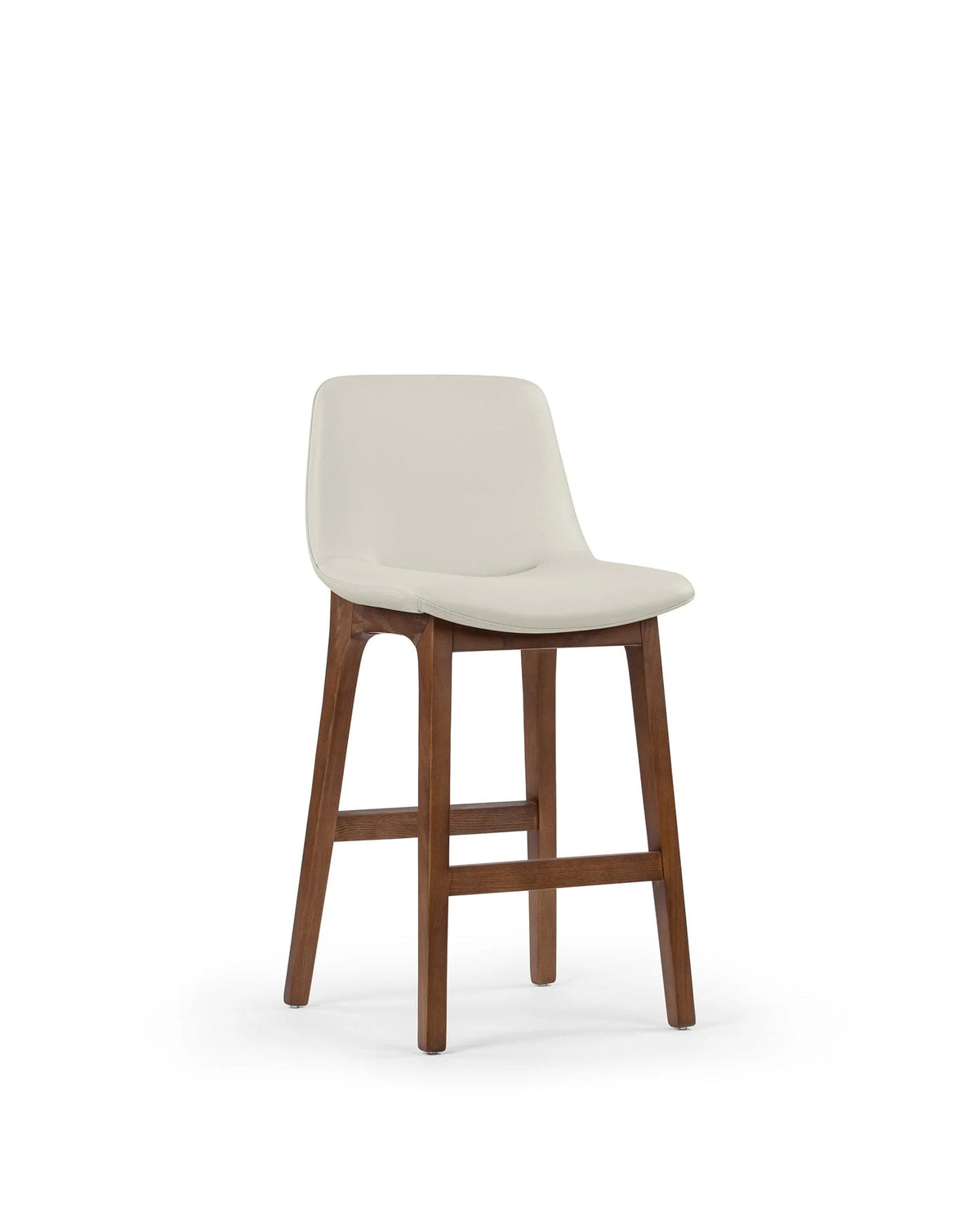 Blanc curve™ counter stool | walnut-stained wood - bar & stools curve | madorne