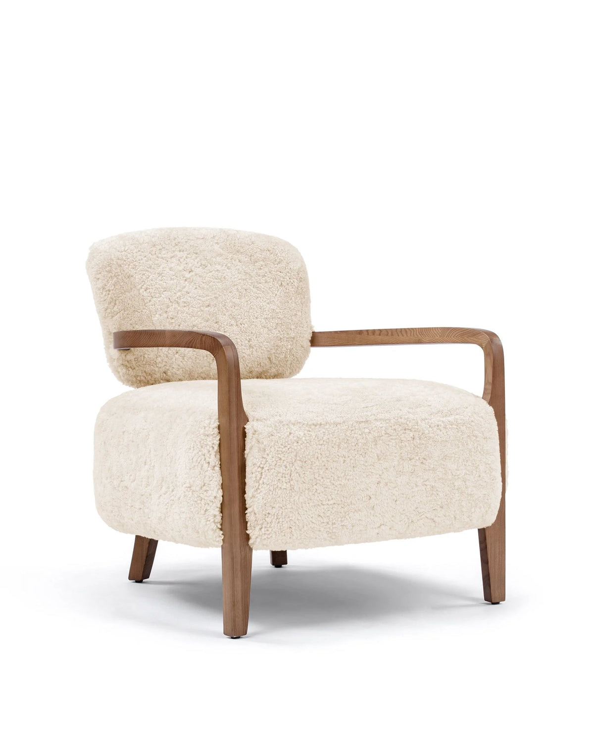 Caba™ lounge chair | textured upholstery and walnut - chairs caba | modern | madorne