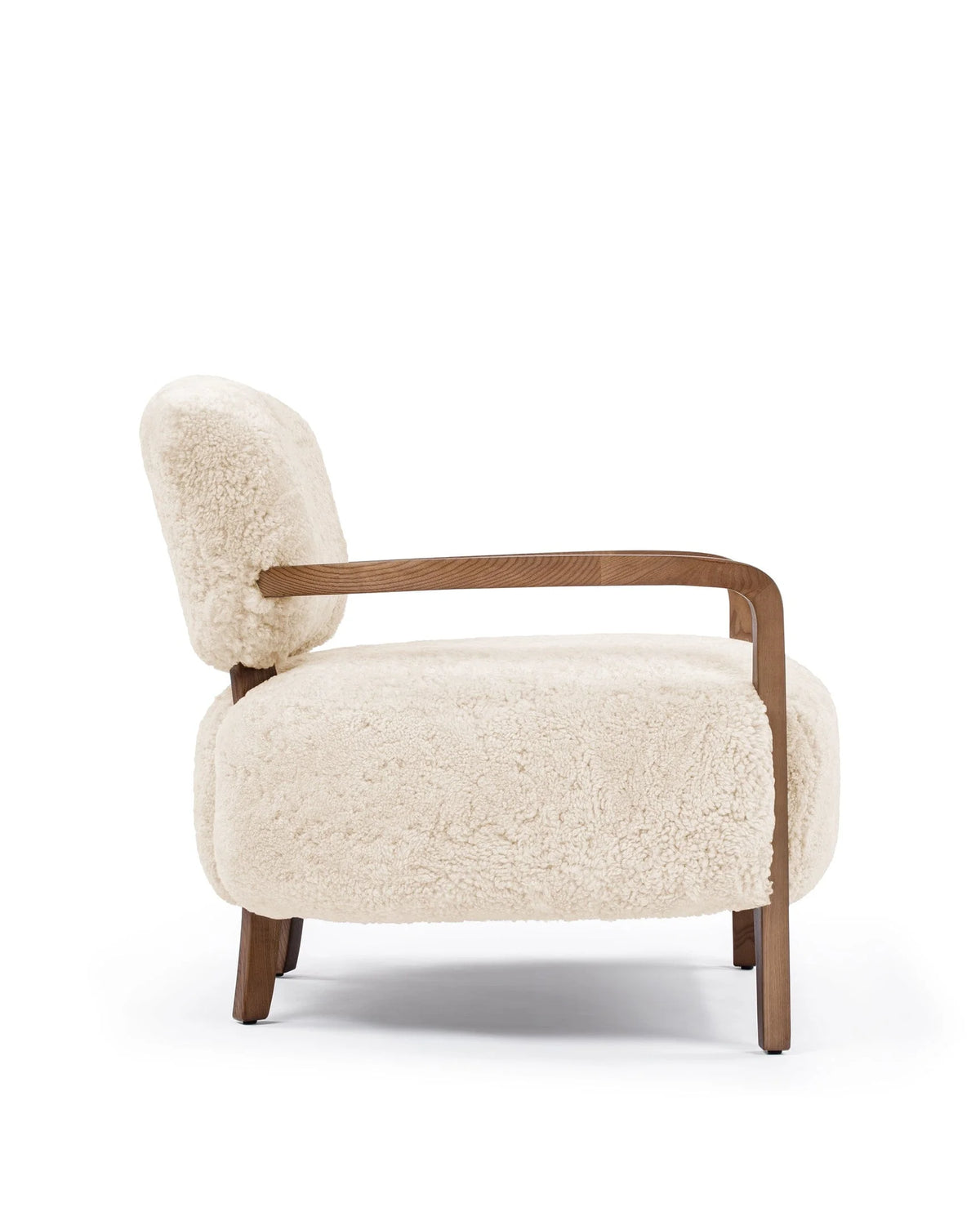 Caba™ lounge chair | textured upholstery and walnut - chairs caba | modern | madorne