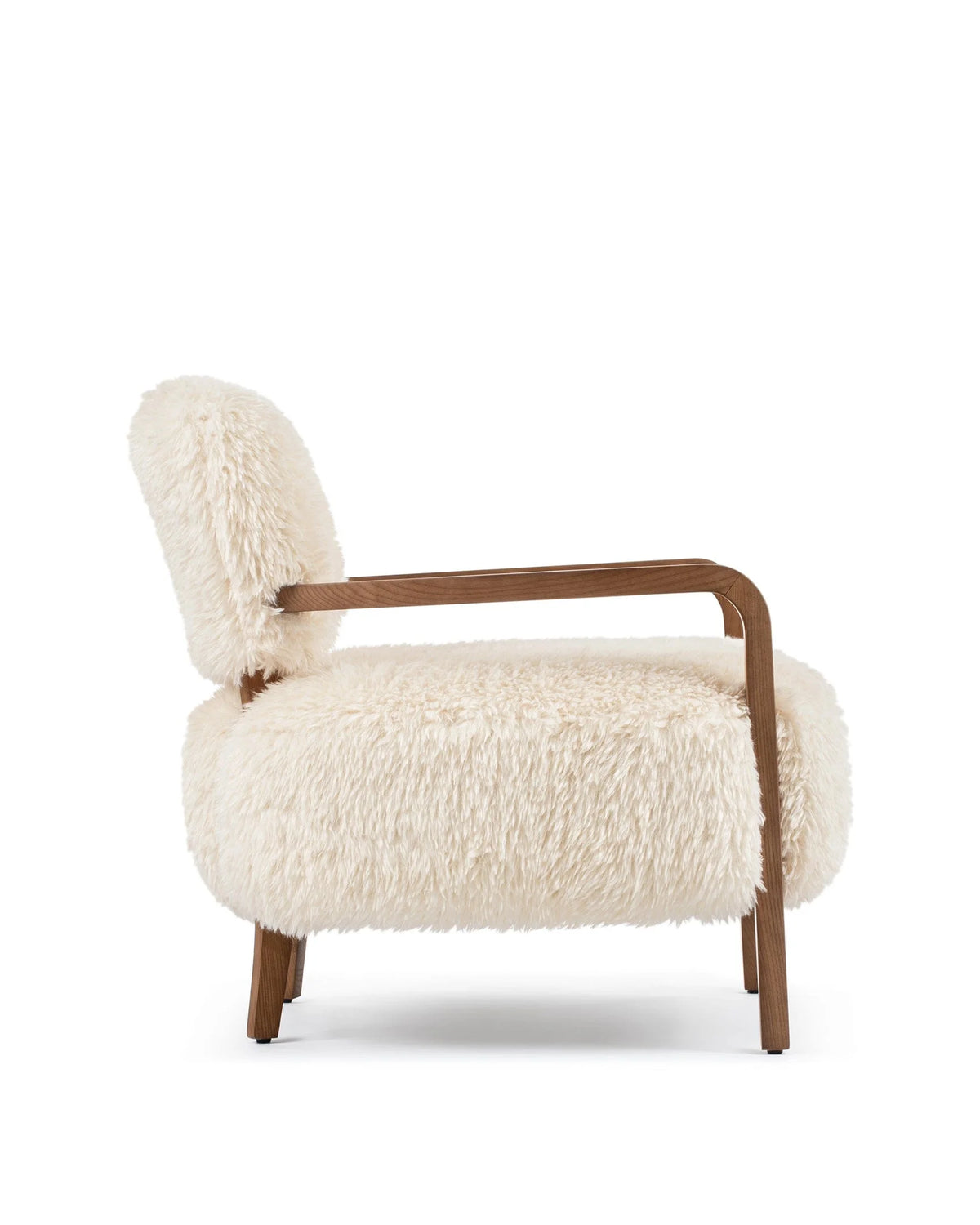 Caba™ lounge chair | textured upholstery and walnut - chairs caba | modern | madorne