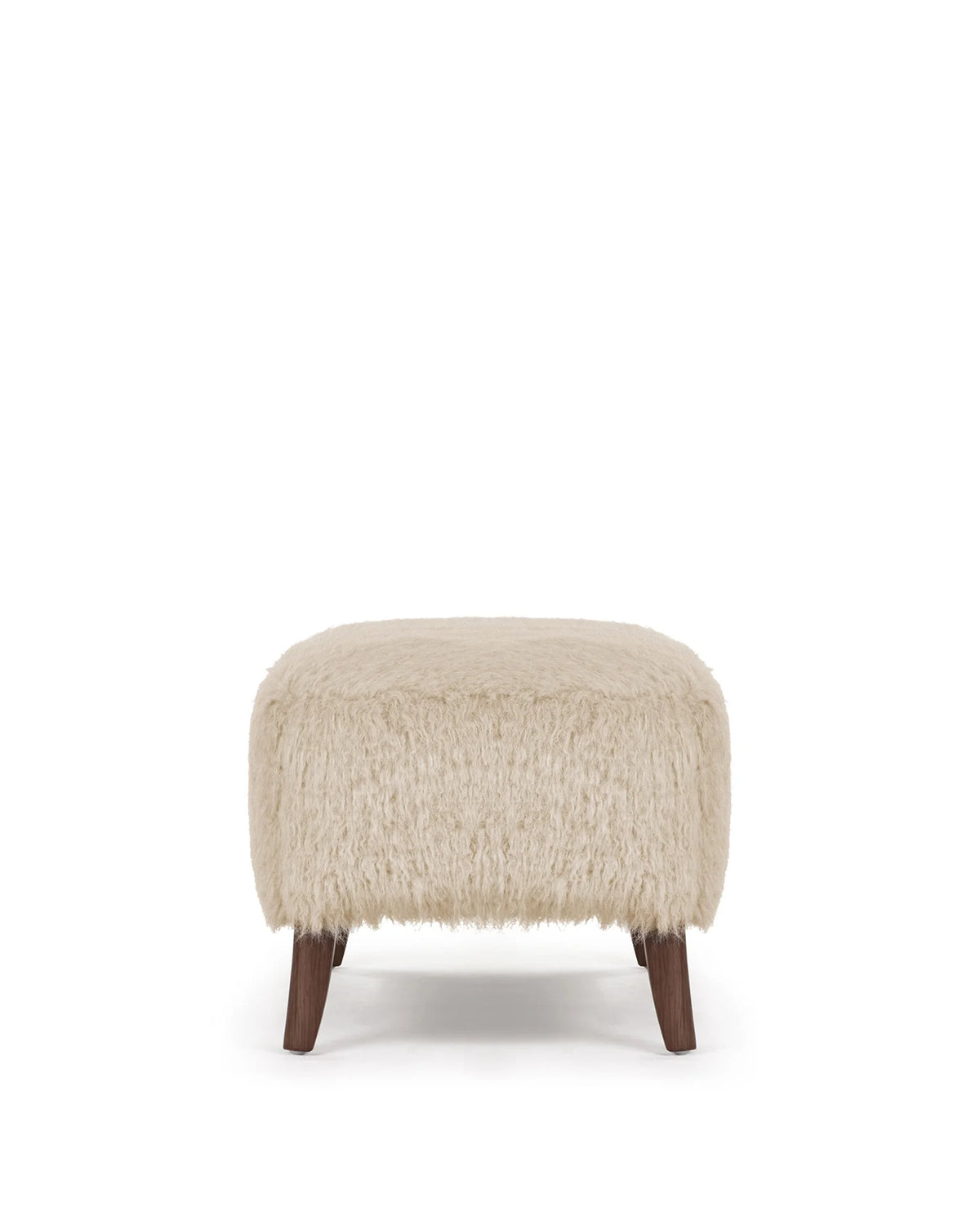 Caba™ ottoman | sherpa and walnut - stools & ottomans caba | sculptural designer | madorne