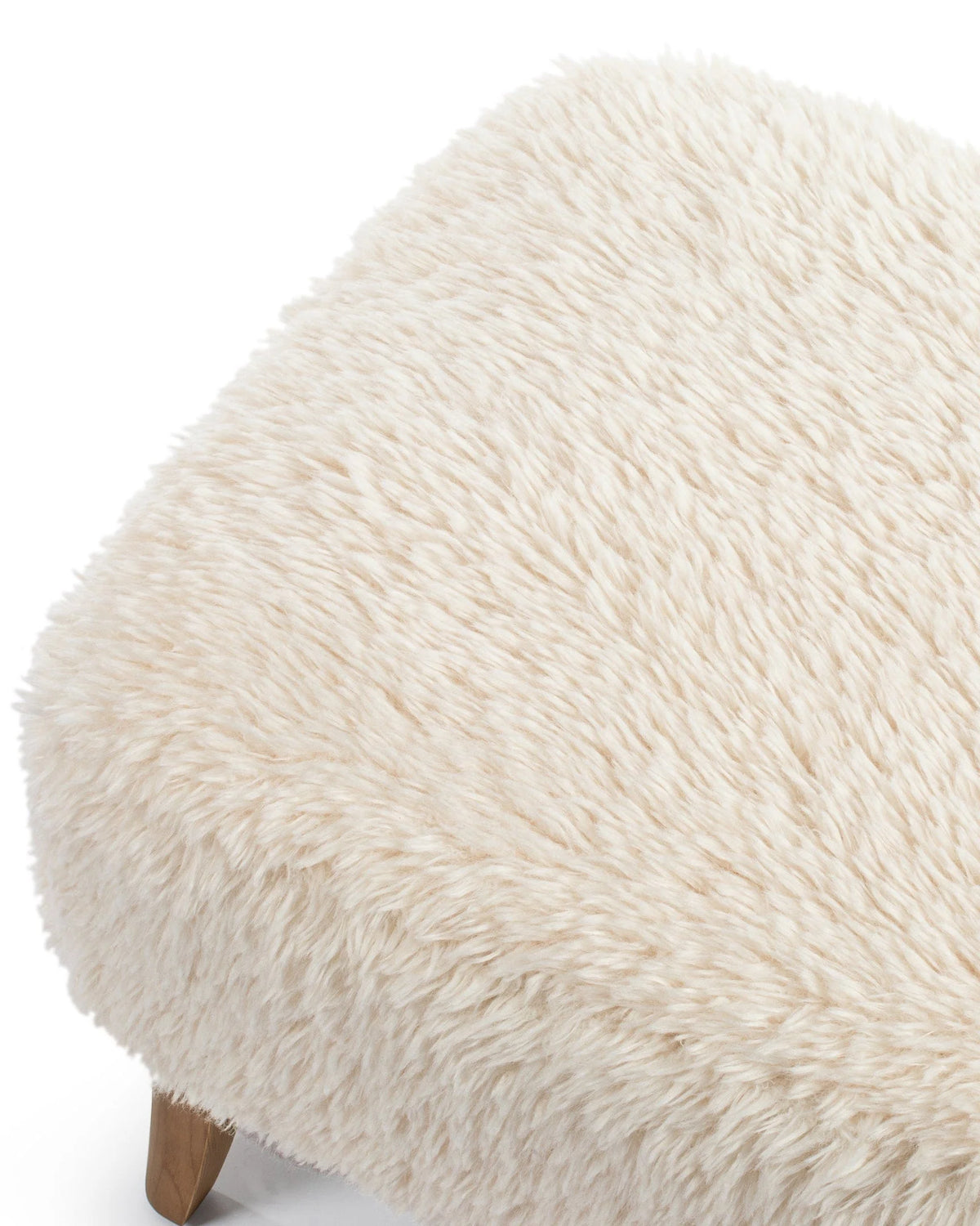 Caba™ ottoman | sherpa and walnut - stools & ottomans caba | sculptural designer | madorne