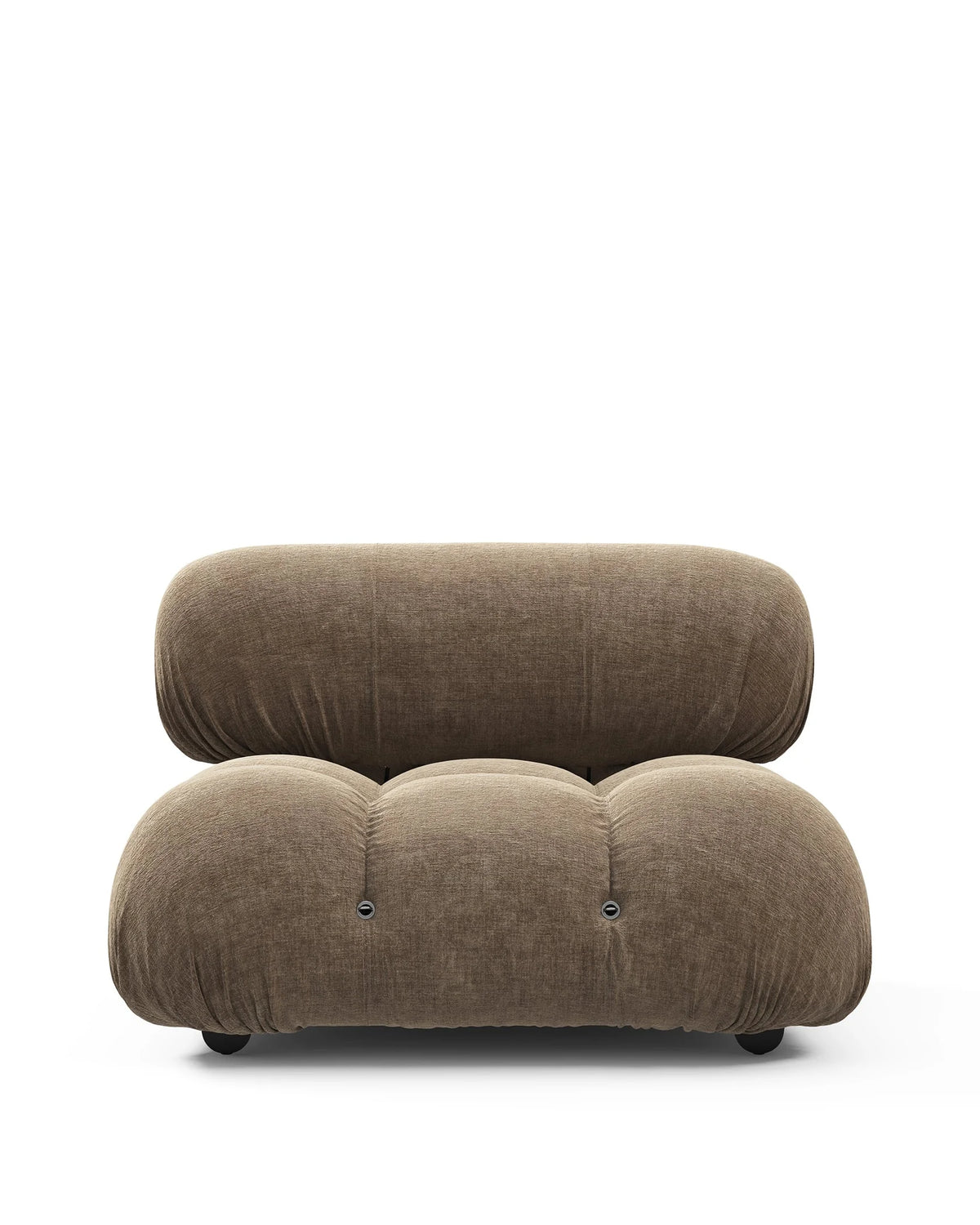 Cameleon 70™ armless module | deep tufting - cappuccino brown chenille - modules 70 | modular sofa element | madorne