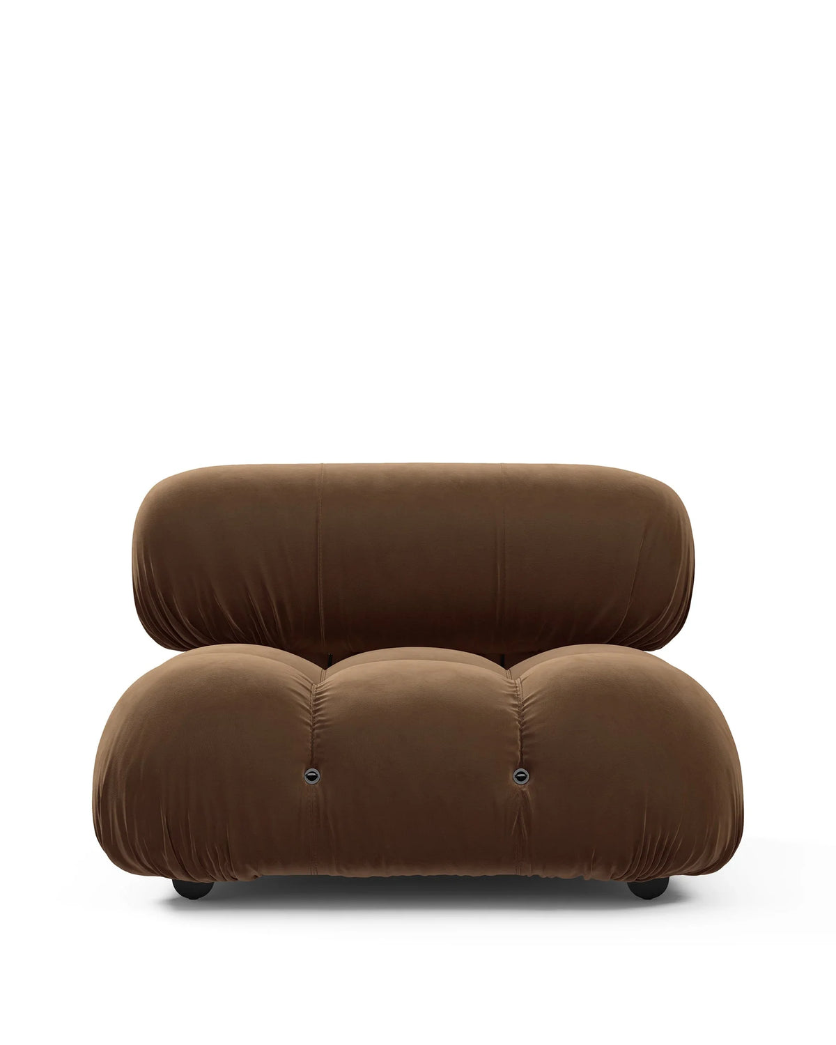 Cameleon 70™ armless module | deep tufting - mocha velvet - modules 70 | modular sofa element | madorne