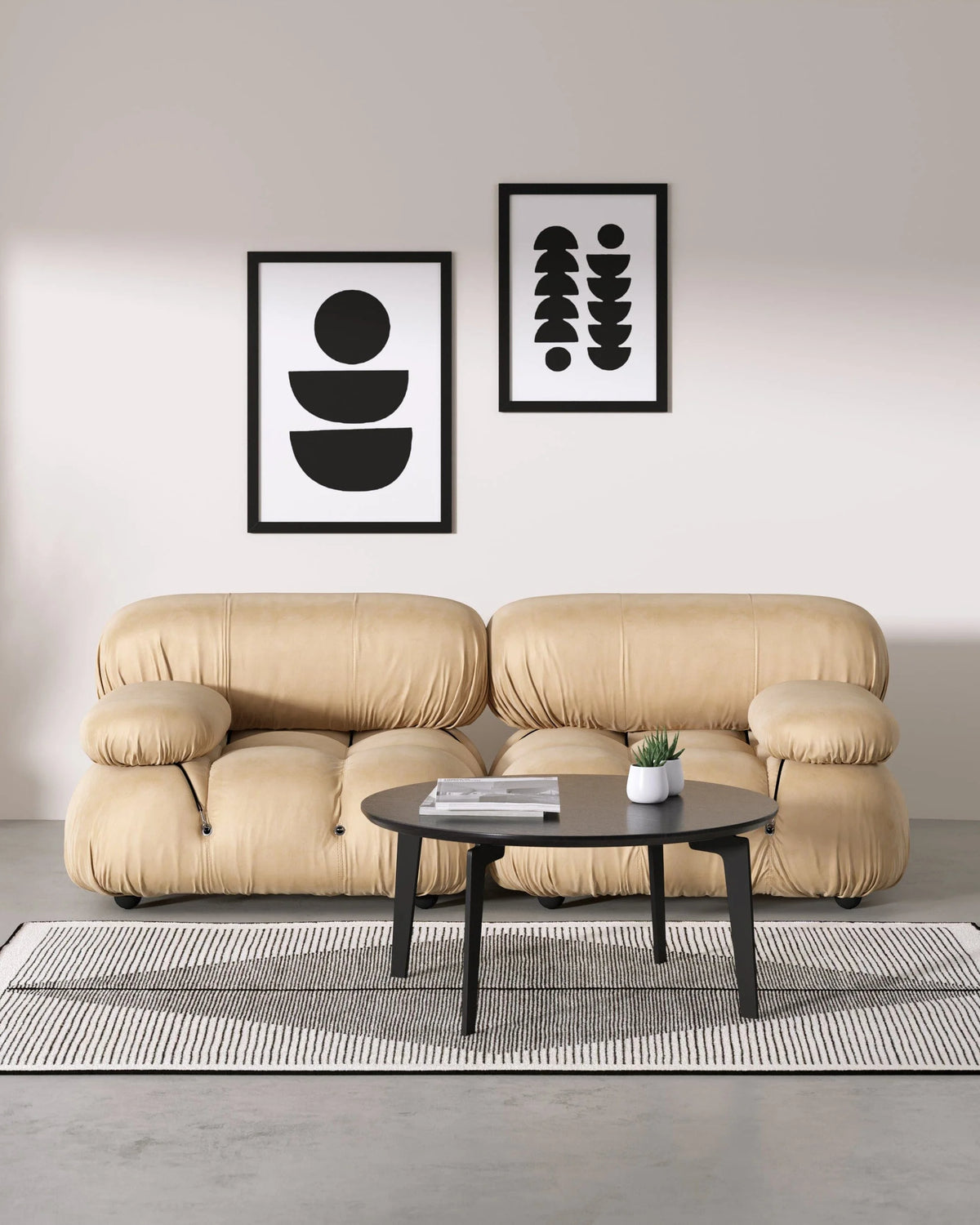 Cameleon 70™ right-arm module | deep tufting - modules 70 | modular sofa element | madorne