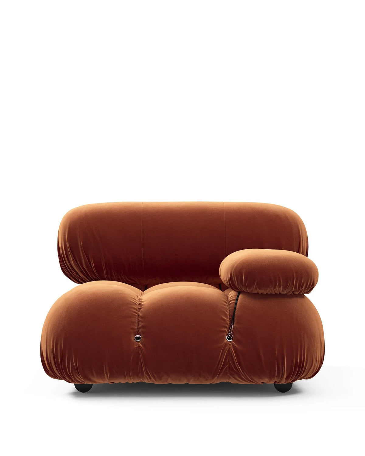 Cameleon 70™ right-arm module | deep tufting - spice velvet - modules 70 | modular sofa element | madorne