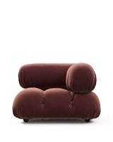 Cameleon 70™ right-corner module | deep tufting - maroon velvet - modules 70 | modular sofa element | madorne