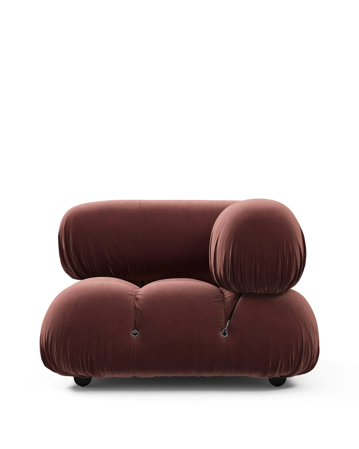 Cameleon 70™ right-corner module | deep tufting - maroon velvet - modules 70 | modular sofa element | madorne