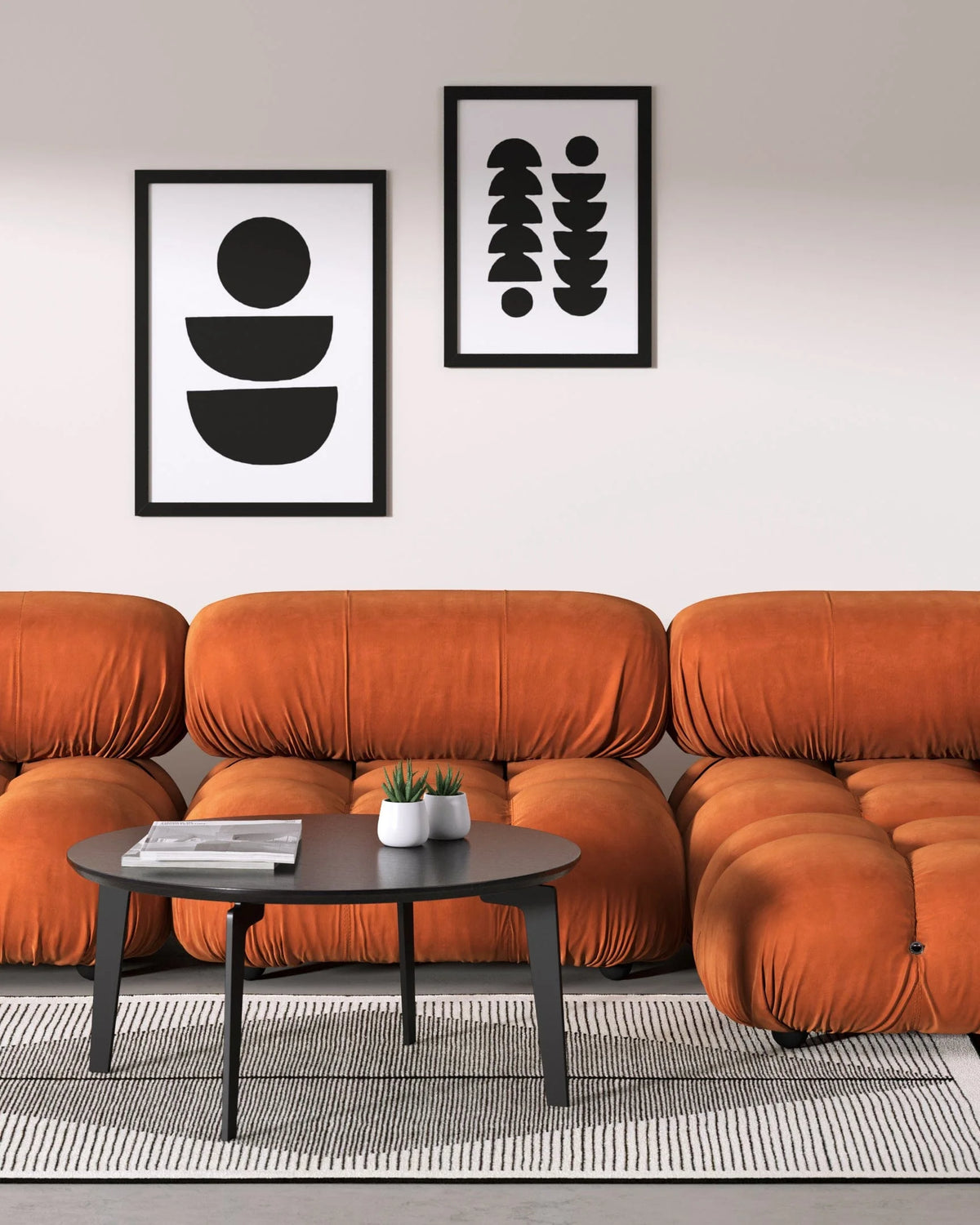 Cameleon 70™ right-corner module | deep tufting - modules 70 | modular sofa element | madorne