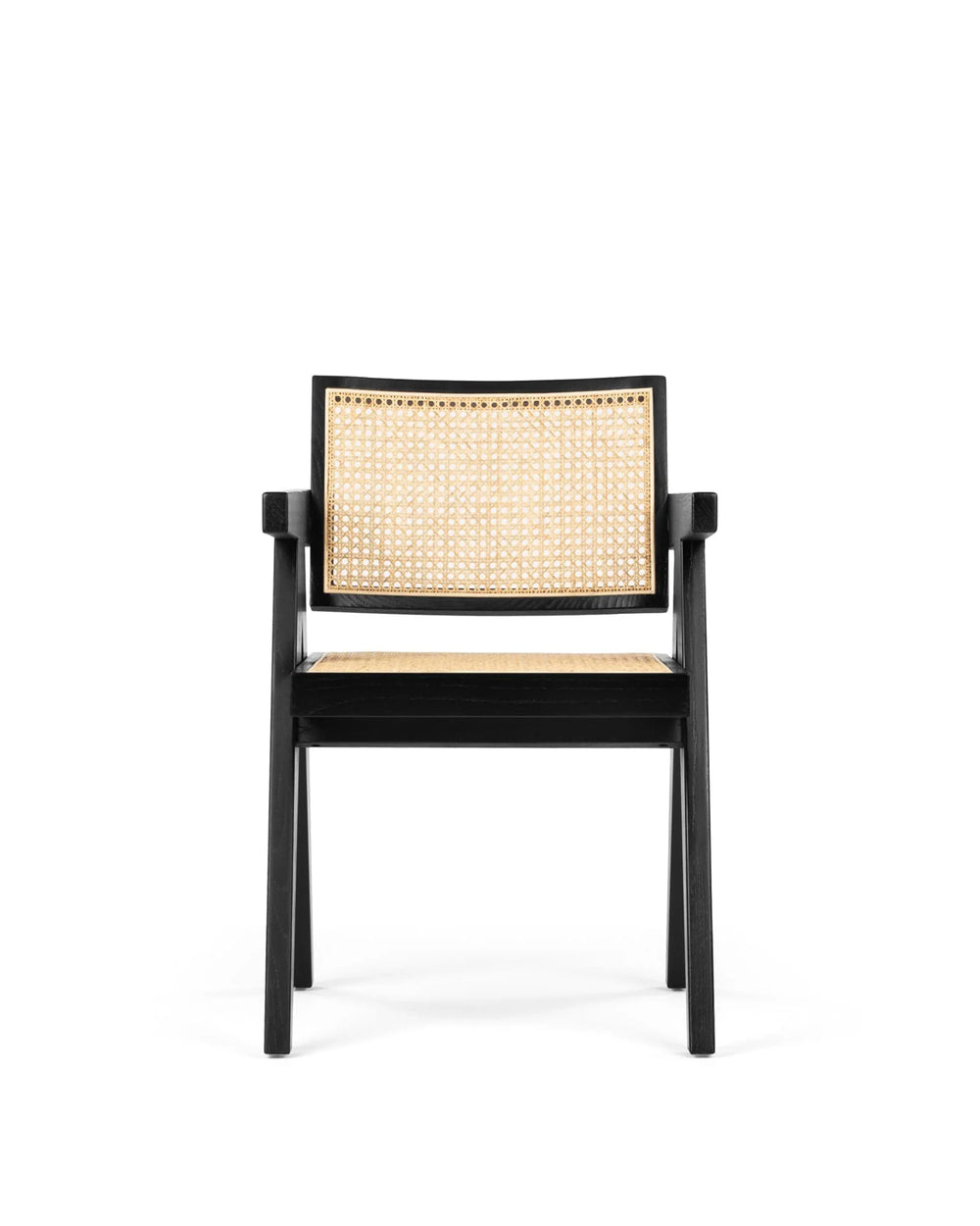 Capitol 50™ rattan armchair | solid wood - black - dining chairs 50 | designer chair | madorne