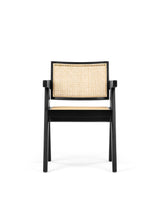 Capitol 50™ rattan armchair | solid wood - black - dining chairs 50 | designer chair | madorne