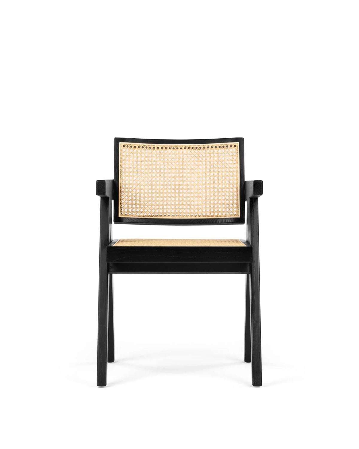 Capitol 50™ rattan armchair | solid wood - black - dining chairs 50 | designer chair | madorne