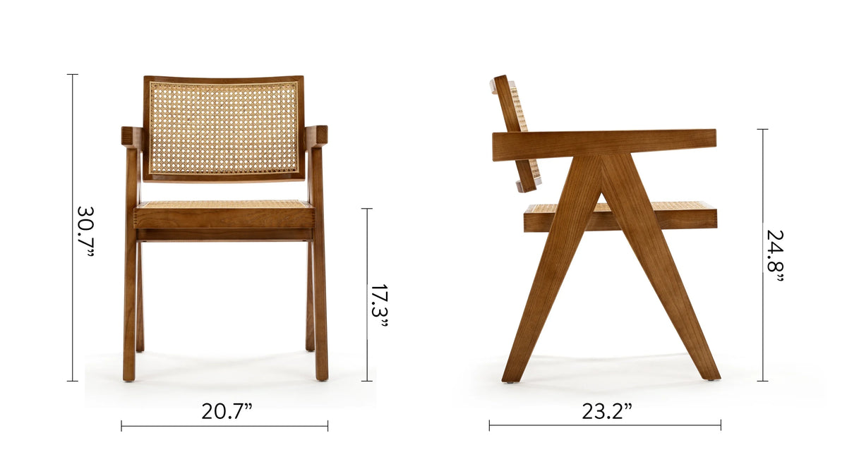 Capitol 50™ rattan armchair | solid wood - dining chairs 50 | designer chair | madorne
