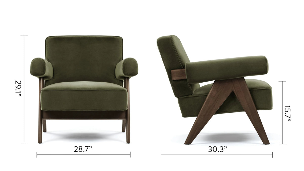 Capitol 50™ upholstered lounge chair | compass legs - chairs 50 | madorne