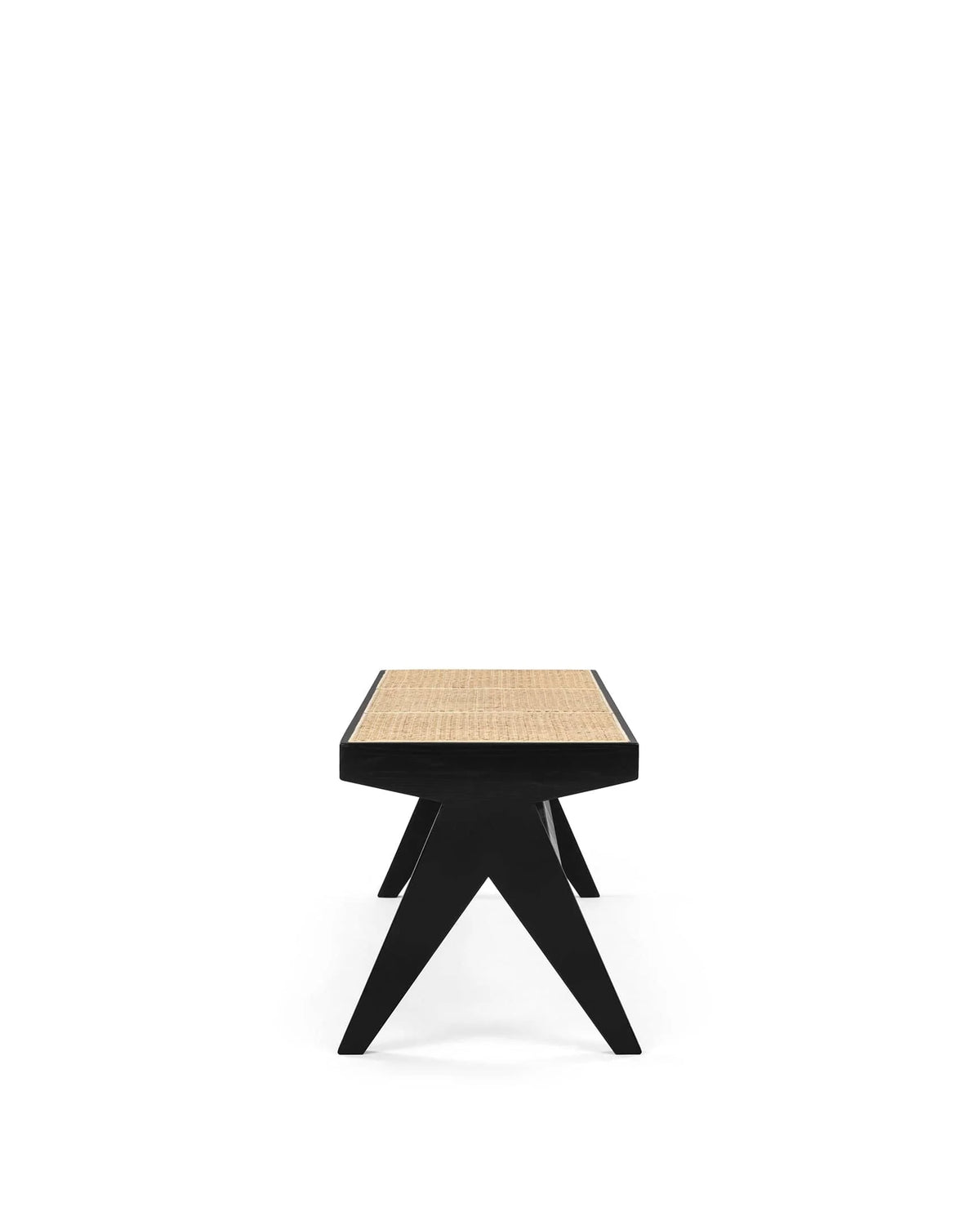 Capitol weave™ bench | black rattan - benches & daybeds weave | upholstered | madorne