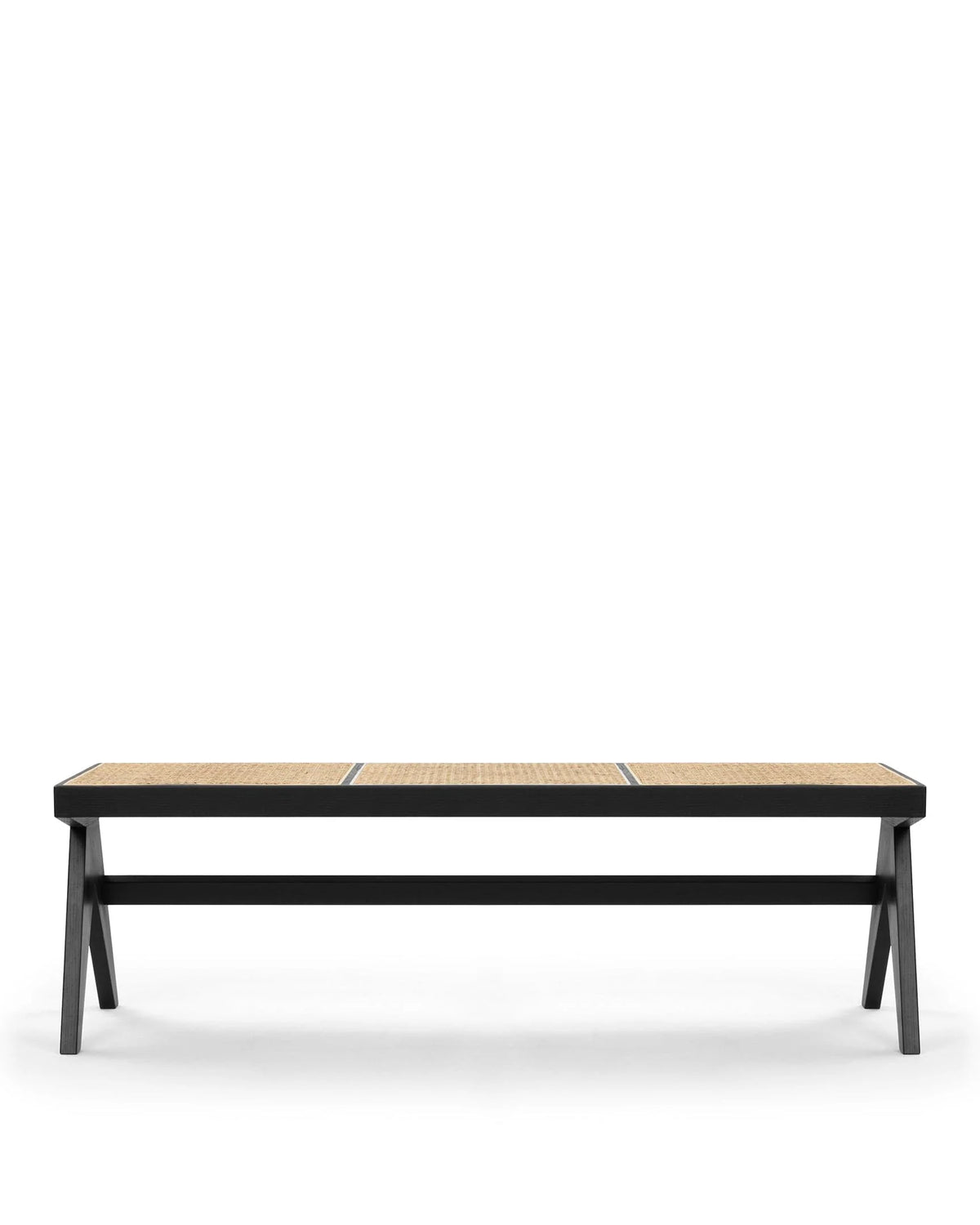 Capitol weave™ bench | black rattan - benches & daybeds weave | upholstered | madorne