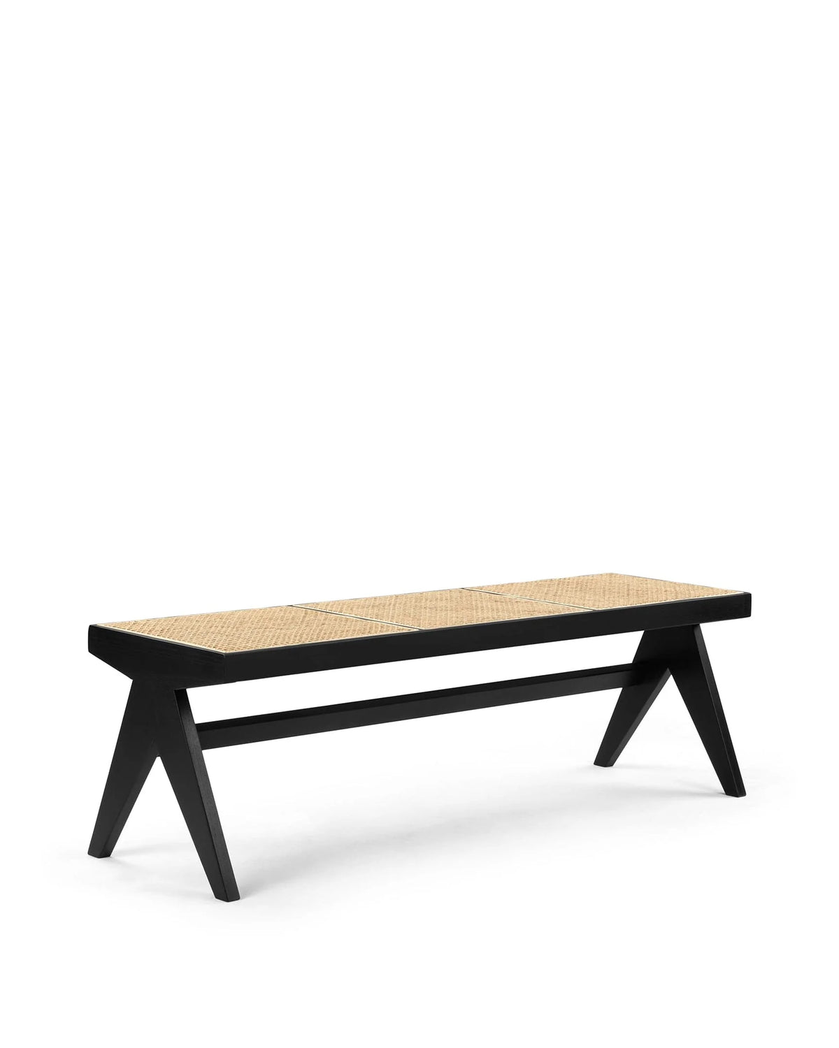 Capitol weave™ bench | black rattan - benches & daybeds weave | upholstered | madorne