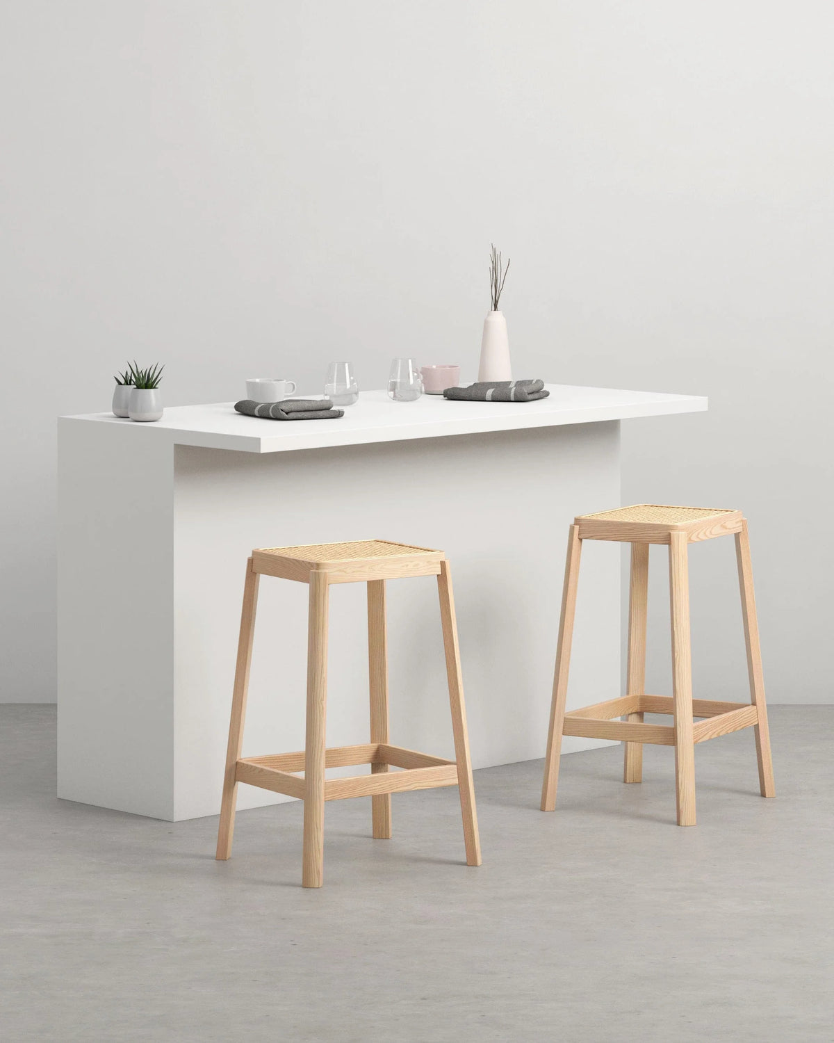Capitol weave™ rattan counter stool | ash - bar & stools weave | madorne