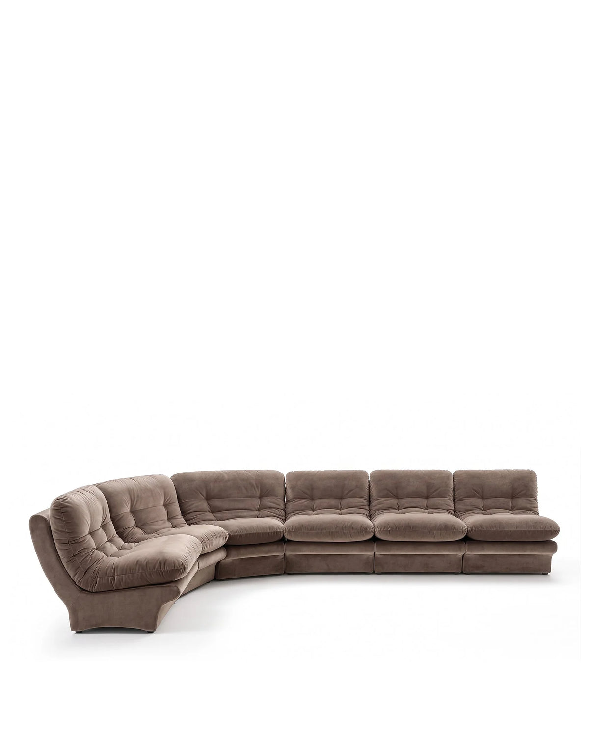Carson curve™ modular sofa | mink velvet - sofas curved | curve by madorne
