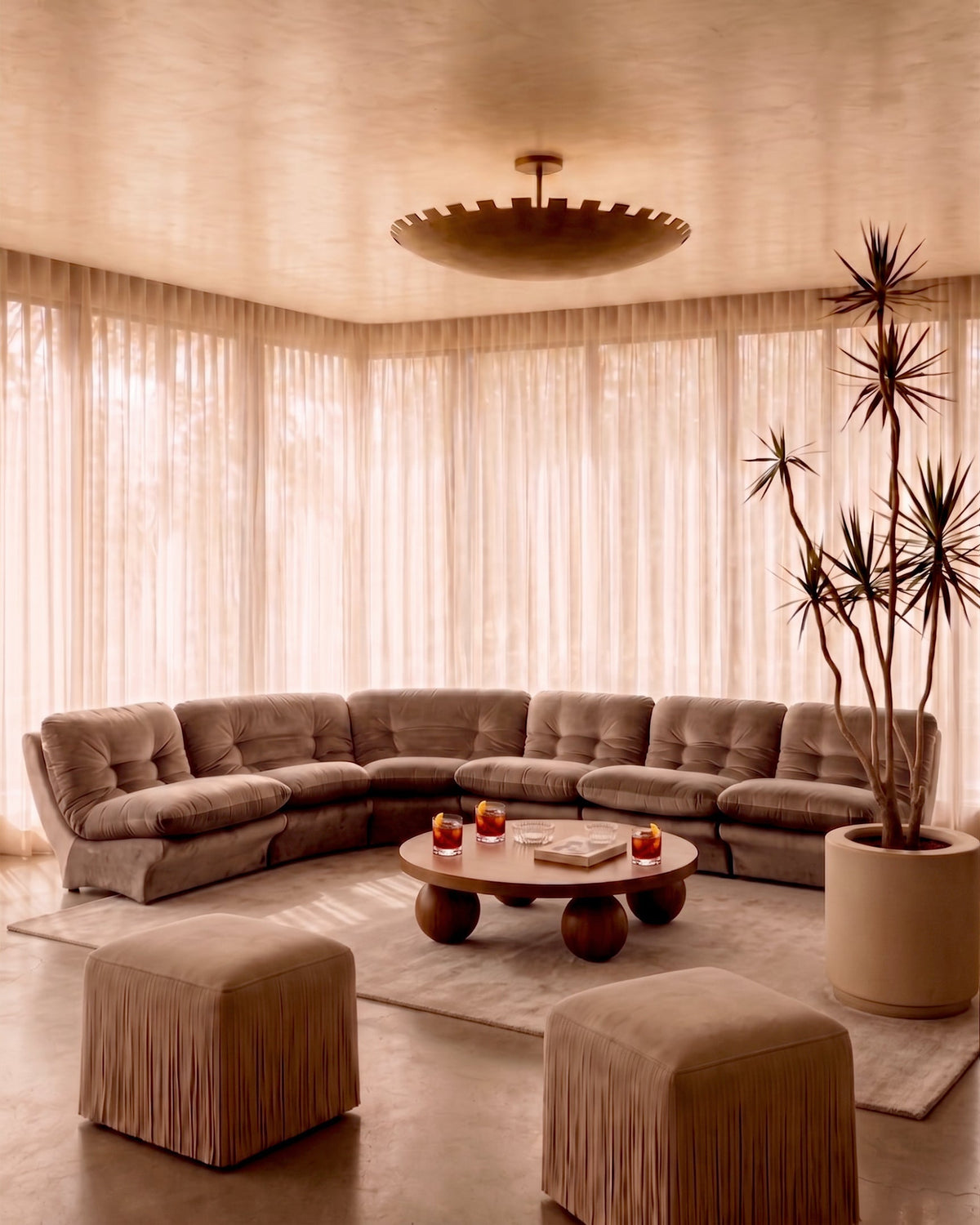 Carson curve™ modular sofa | mink velvet - sofas curved | curve by madorne