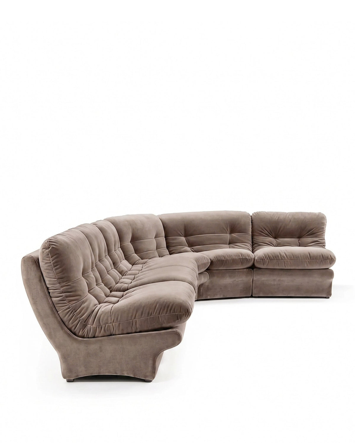 Carson curve™ modular sofa | mink velvet - sofas curved | curve by madorne