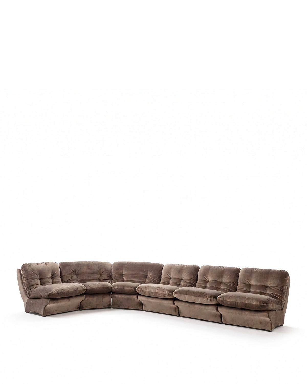 Carson curve™ modular sofa | mink velvet - sofas curved | curve by madorne