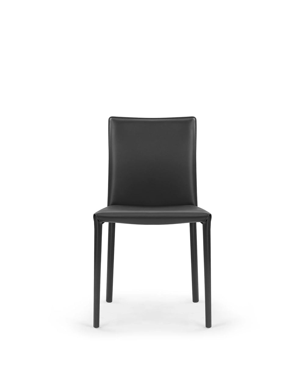 Cavo 77™ dining chair | tailored leather shell - black waxed - chairs 77 | designer | madorne