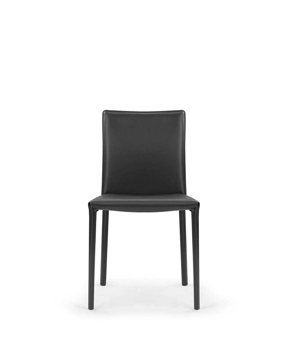 Cavo 77™ dining chair | tailored leather shell - black waxed - chairs 77 | designer | madorne