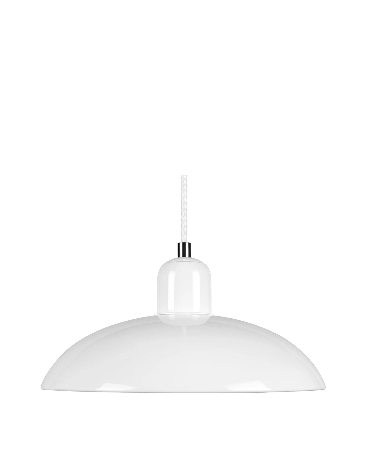 Cila™ pendant | domed steel shade - white - lighting kaiser idell 6631-p pendant-inspired | madorne