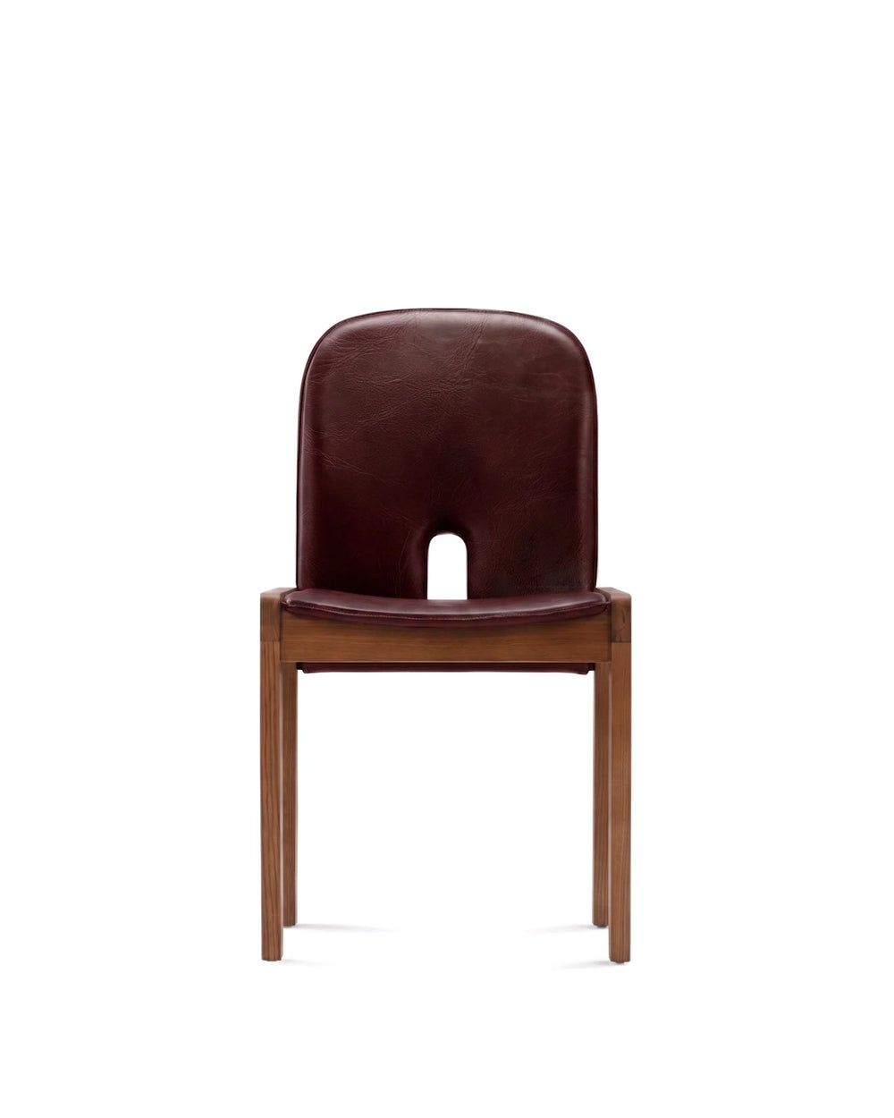 Cinque 65™ side chair | upholstered wood - oxblood vegan leather - dining chairs 65 inspired by scarpa 121 | madorne