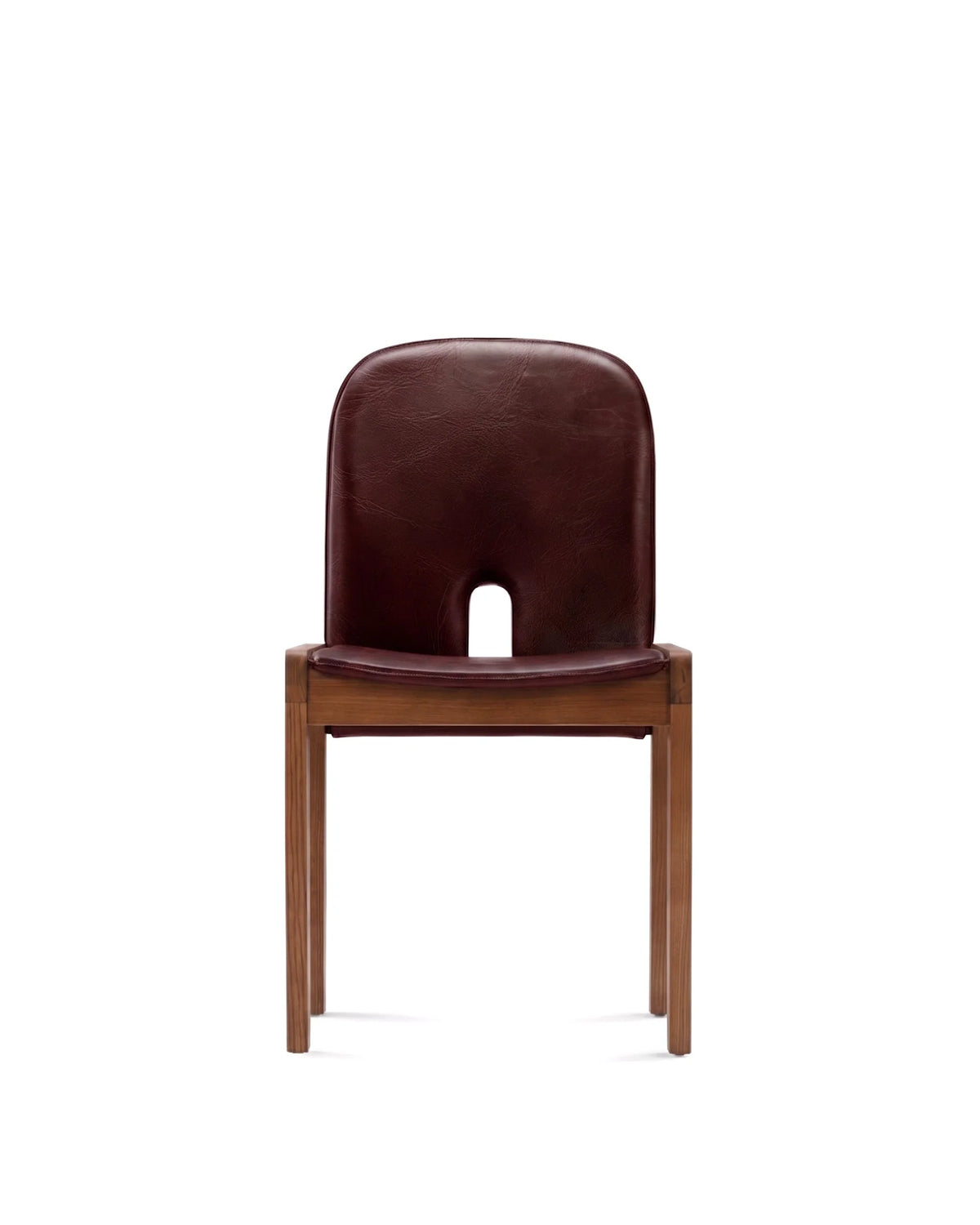 Cinque 65™ side chair | upholstered wood - oxblood vegan leather - dining chairs 65 inspired by scarpa 121 | madorne