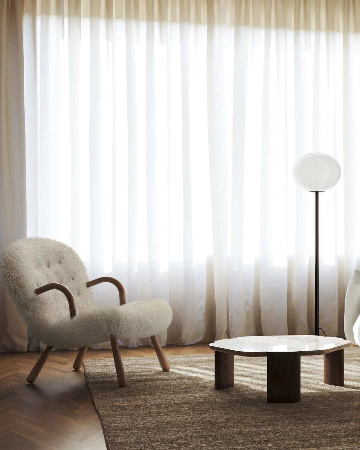 Clama 44™ lounge chair | textured upholstery - chairs 44 | madorne