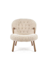 Clama 44™ lounge chair | textured upholstery - natural luxe sheepskin - chairs 44 | madorne