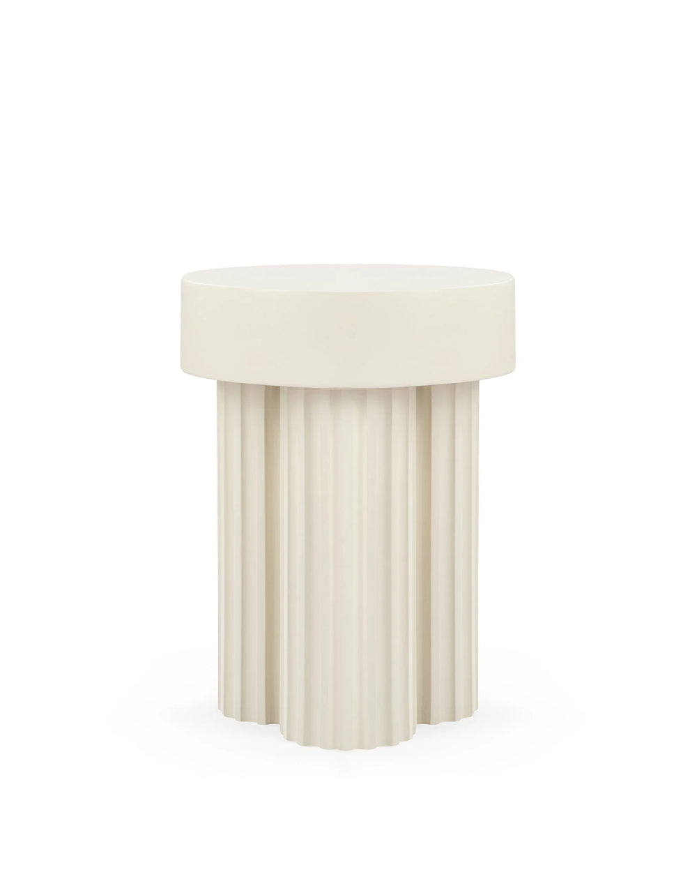 Cog™ outdoor side table | lightweight concrete - alabaster - tables cog | designer | madorne