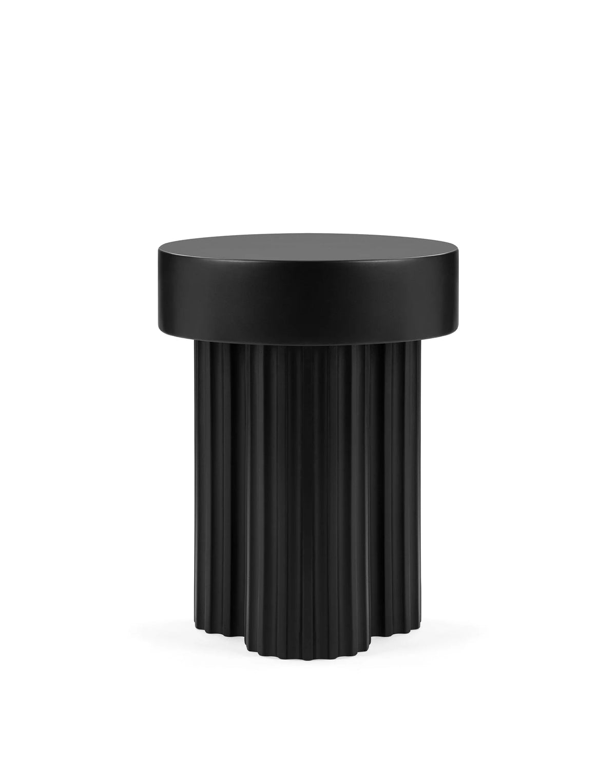 Cog™ outdoor side table | lightweight concrete - black - tables cog | designer | madorne