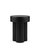 Cog™ side table | lightweight concrete - black - tables cog inspired by gear | madorne