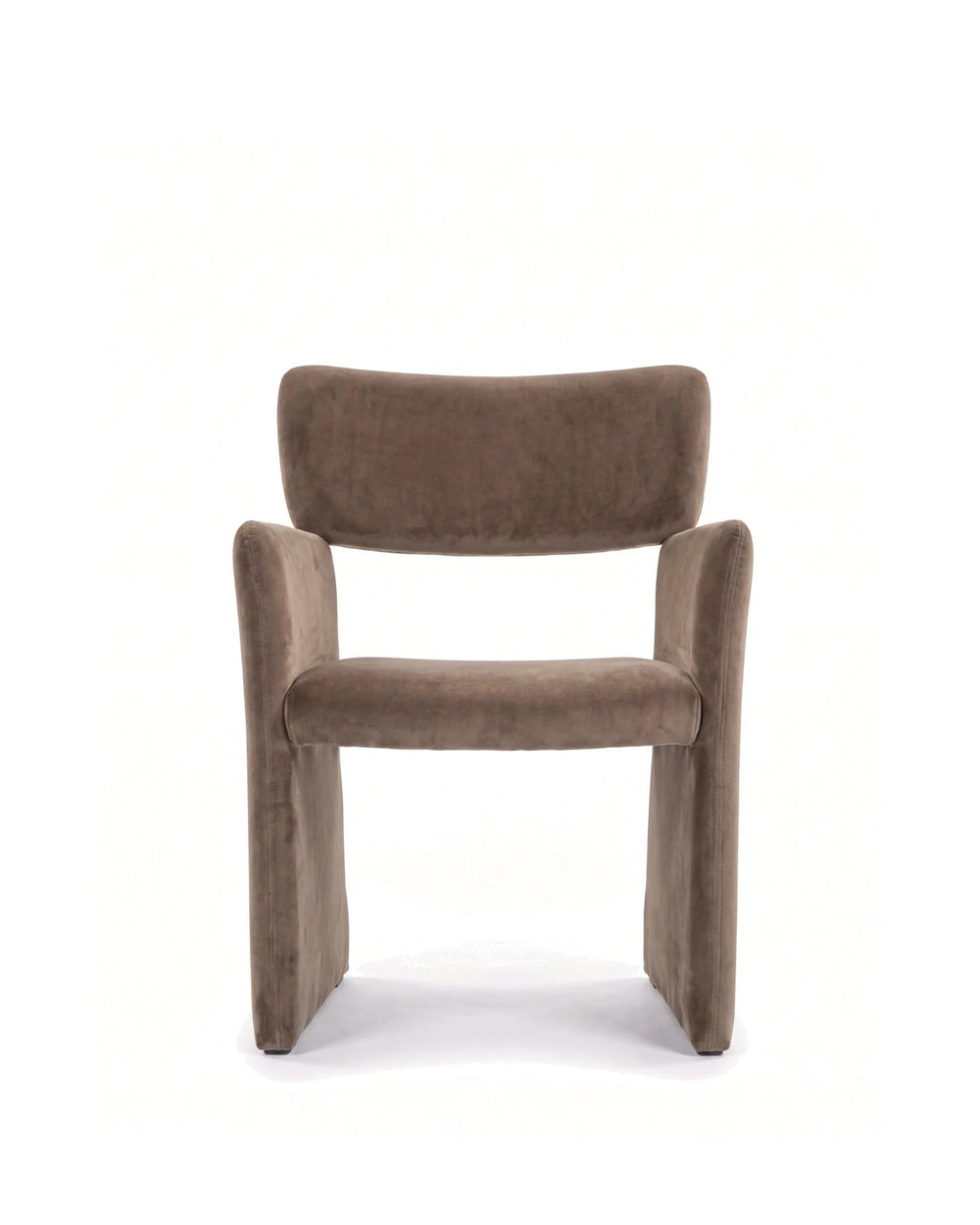Corona™ dining armchair | upholstered geometry - chair brown velvet - chairs crown armchair-inspired | madorne
