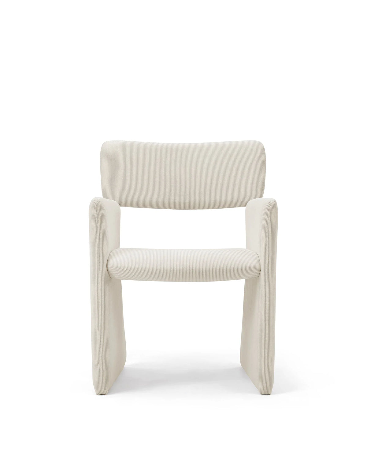 Corona™ dining armchair | upholstered geometry - latte corduroy - chairs crown armchair-inspired | madorne