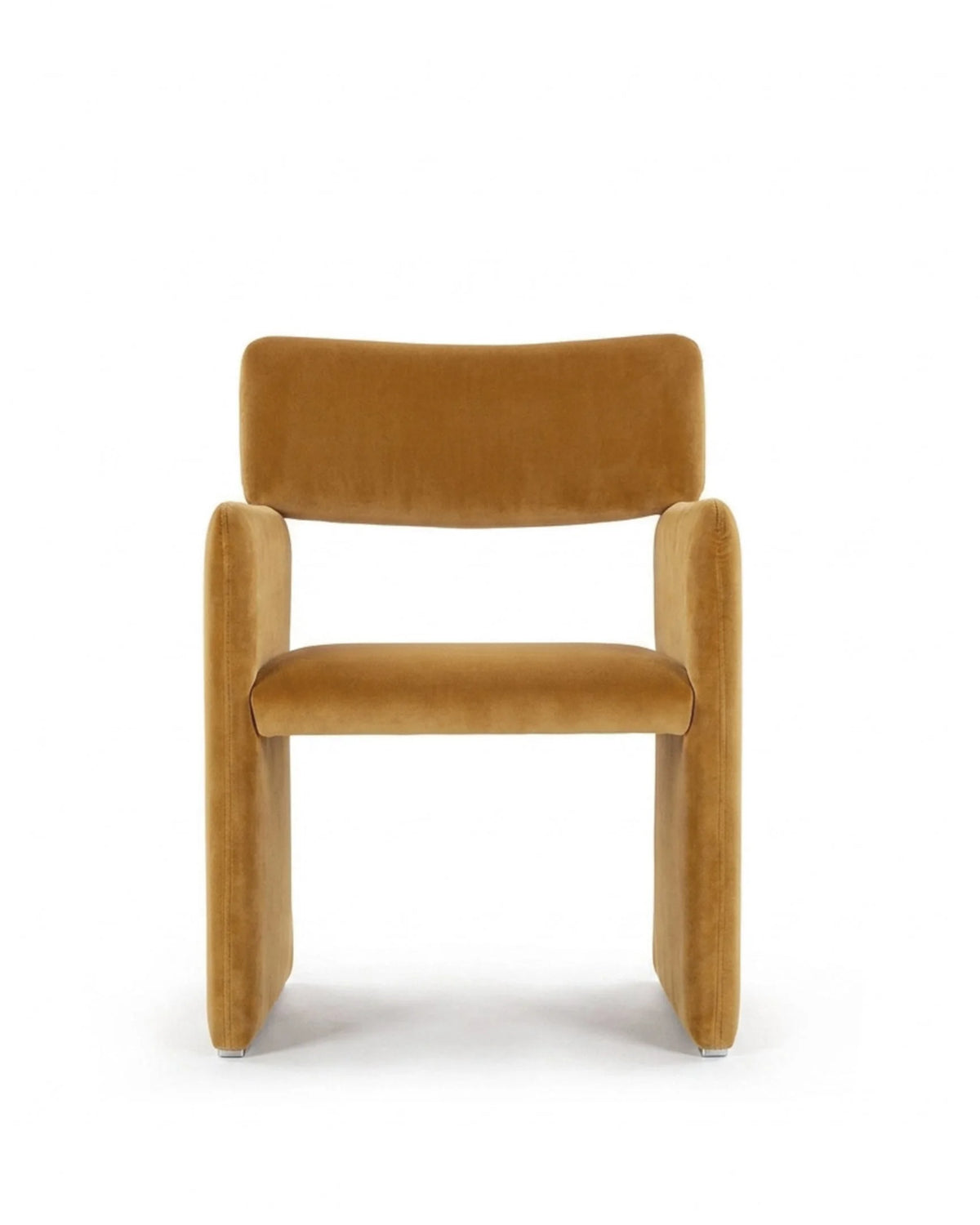 Corona™ dining armchair | upholstered geometry - marigold velvet - chairs crown armchair-inspired | madorne