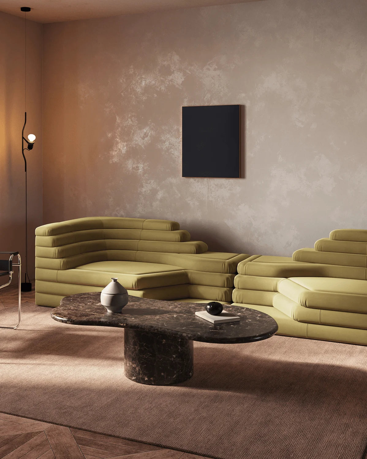 Cumulus™ stone coffee table | organic form - tables cloud-form marble | madorne